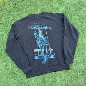 Official Beyoncé Renaissance World Tour 2023 Merch Pullover Sweater Black Small